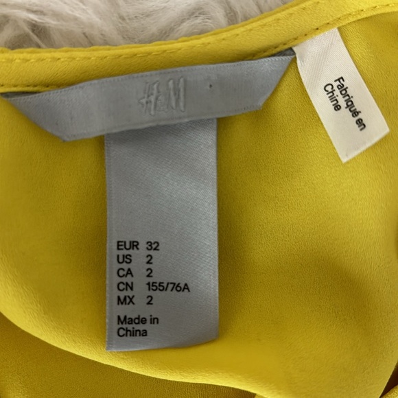H&M Women’s or girls gold yellow top size 2 - Picture 5 of 8